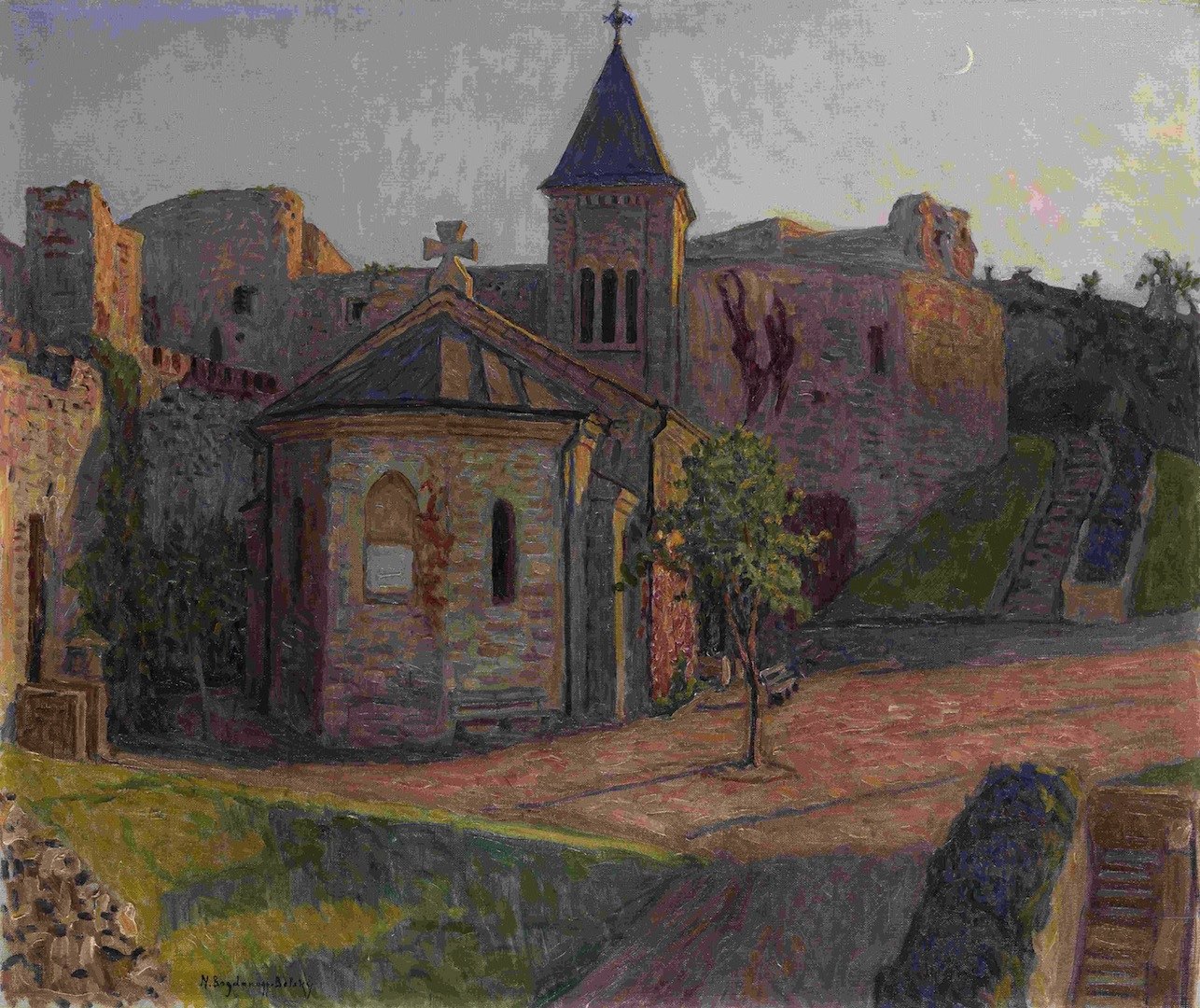 Nikolay Bogdanov-Belsky - Blick auf eine Kirche - View of a Church 2